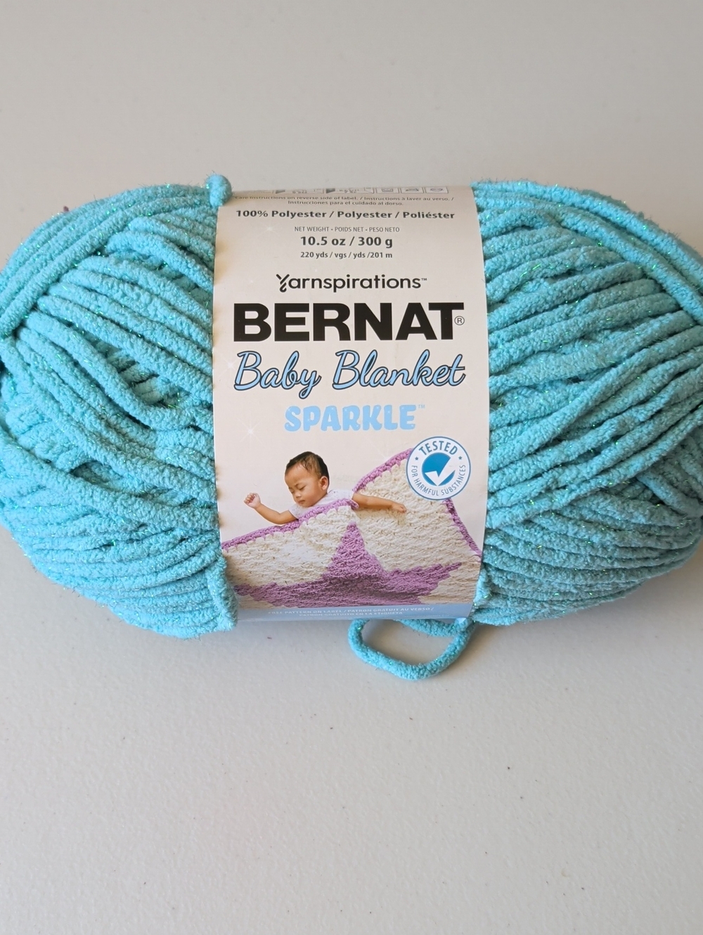 Bernat Baby Blanket Sparkle Yarn - Seaside Sparkle
